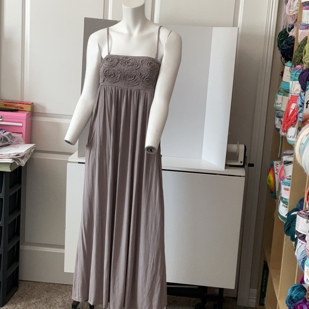 INC Brand Elegant Taupe Maxi Dress